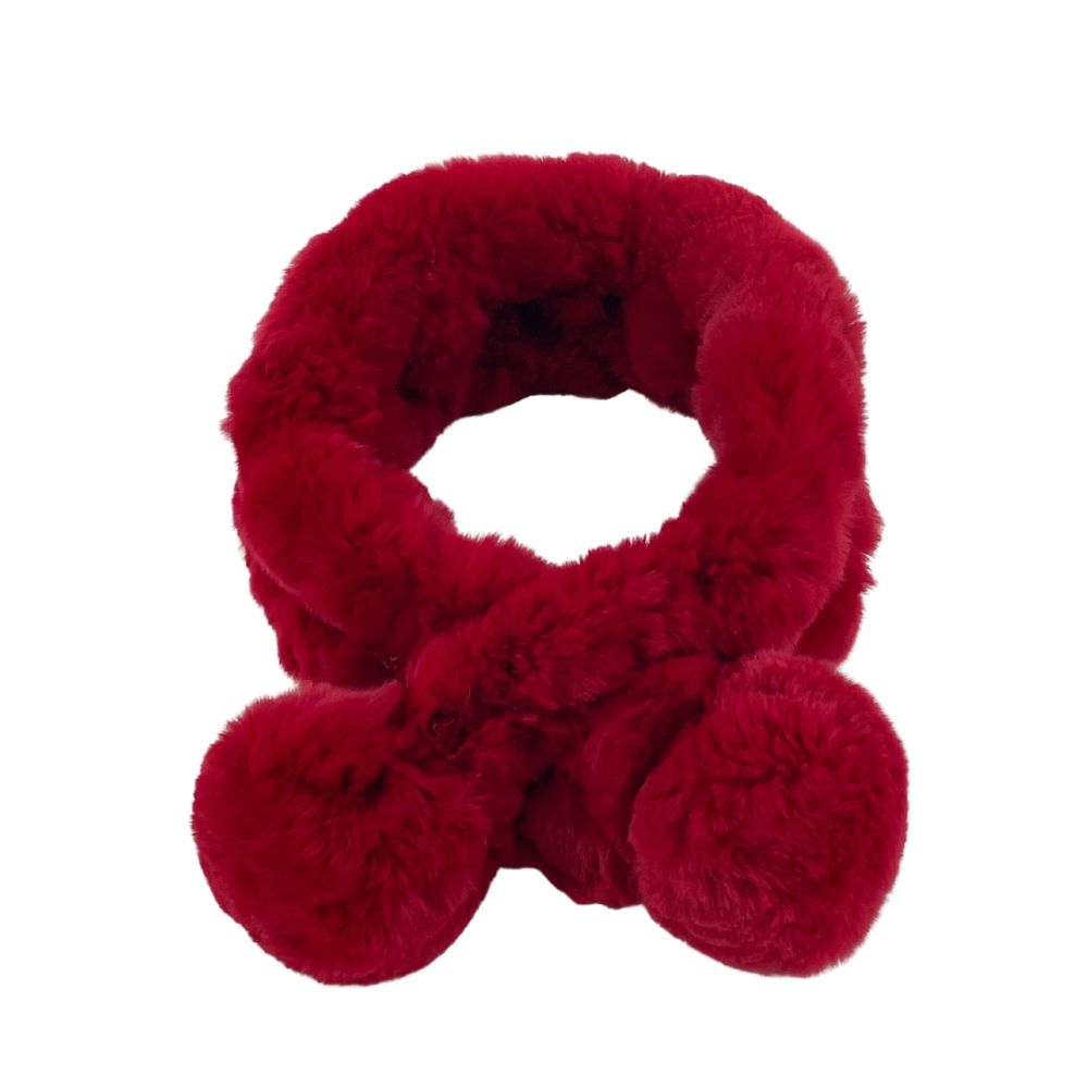 REX RABBIT LADDER SCARF - RED