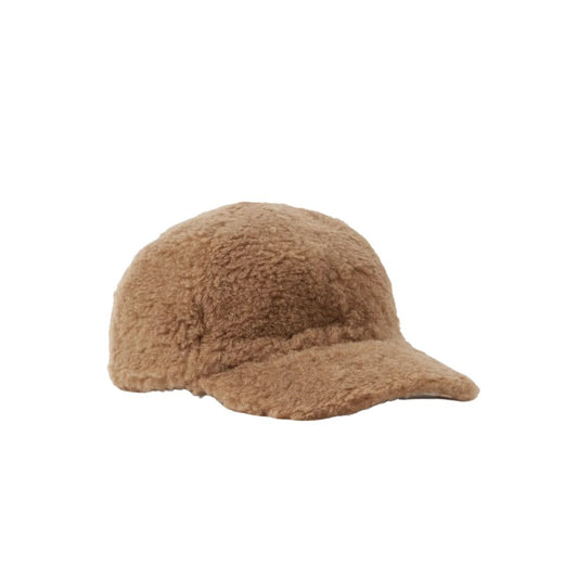 SHEARLING BASEBALL CAP - CAMEL